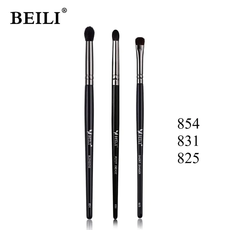 3pcs Makeup Brush Set Blade eyeliner brush fine oblique head eyebrow brush outline eyeliner ultra-thin eye shadow brush makeup b