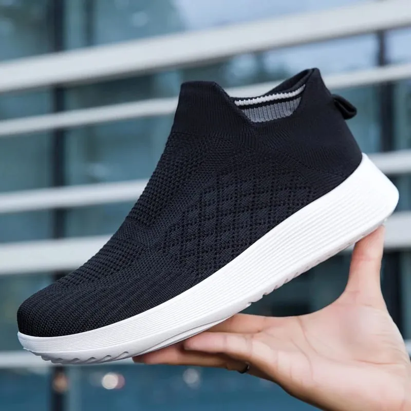 Men Running Walking Sock Shoes Fashion Casual Sneakers Breathable Thick Sole Sport shoes Lightweight Men Sneakers Casual Shoes — image 2