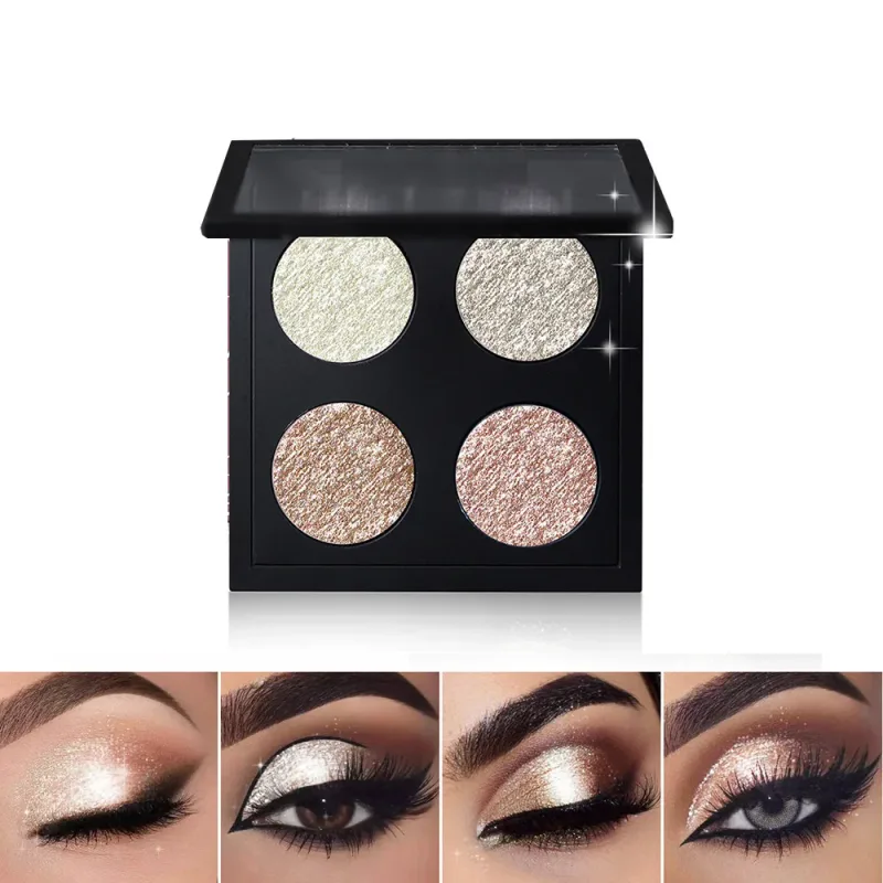 4 Colors Vegan Chameleon Eyeshadow Palette Private Label Makeup Wholesale Custom Logo Color Shift Eye Shadow