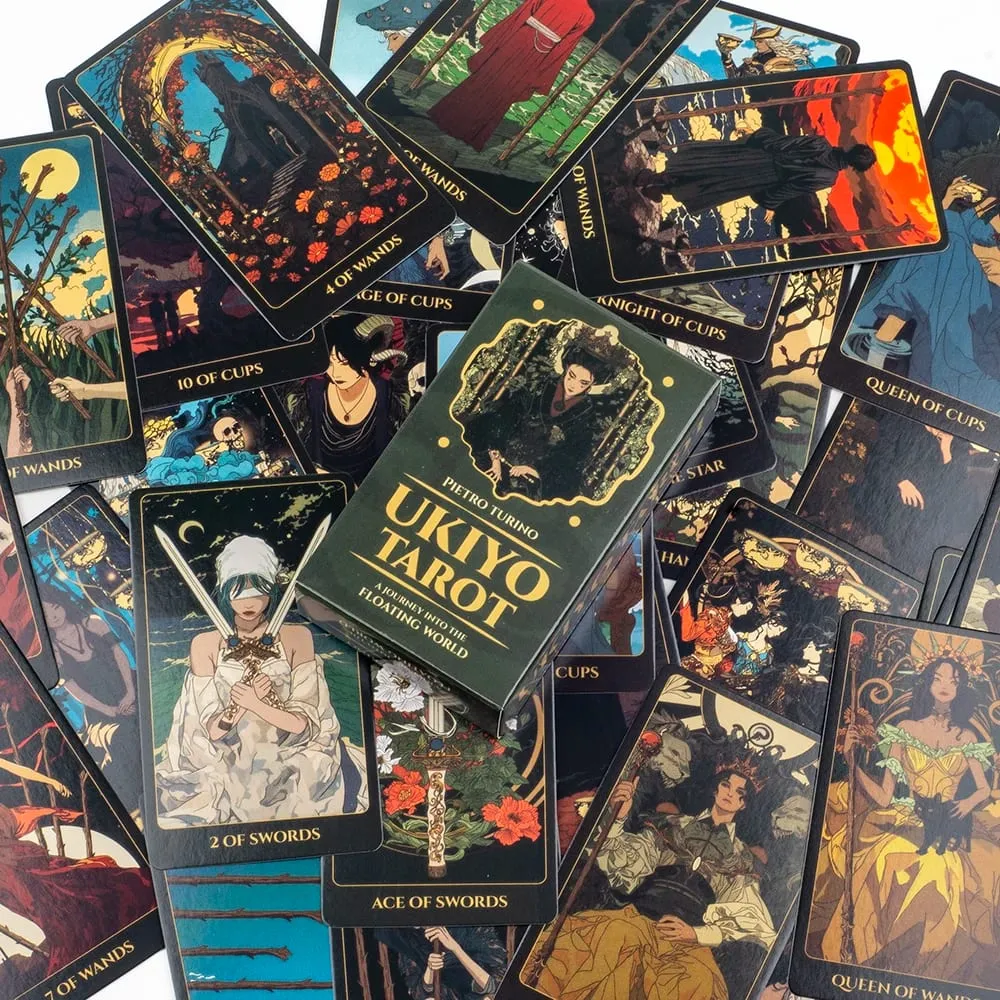 Ukiyo Tarot Cards 78Pcs Leisure Entertainment Game Card Family Gathering Divination Deck Board Playing Games 10.3*6CM