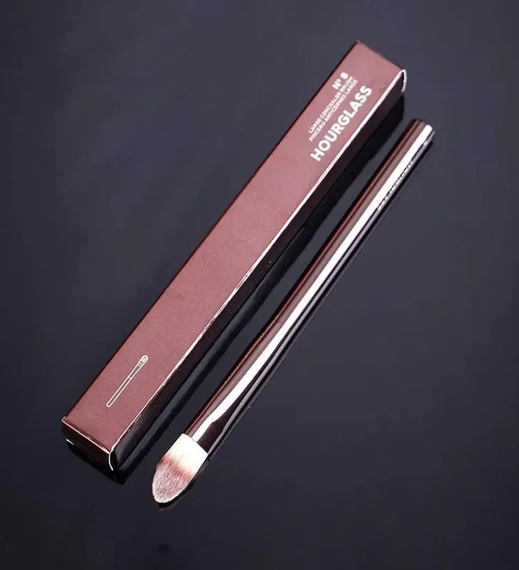 1pc Hourglass Powder Contour Makeup brushes Foundation Blusher Make up brush metal handle Concealer Bronzer high end with box