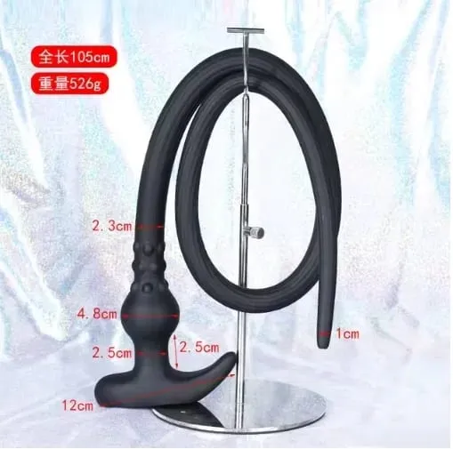 Superlang analprop Pisk Silikone Bærbar Butt Plug Hult lavement Vaginal rengøring Dildoer Dybere 18+ Voksen sexlegetøj til par