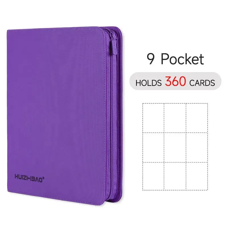 9/12 Pocket Zipper Card Binder Trading card album Durable Side Loading Card for mtg tcg for pokemon for yugioh for football