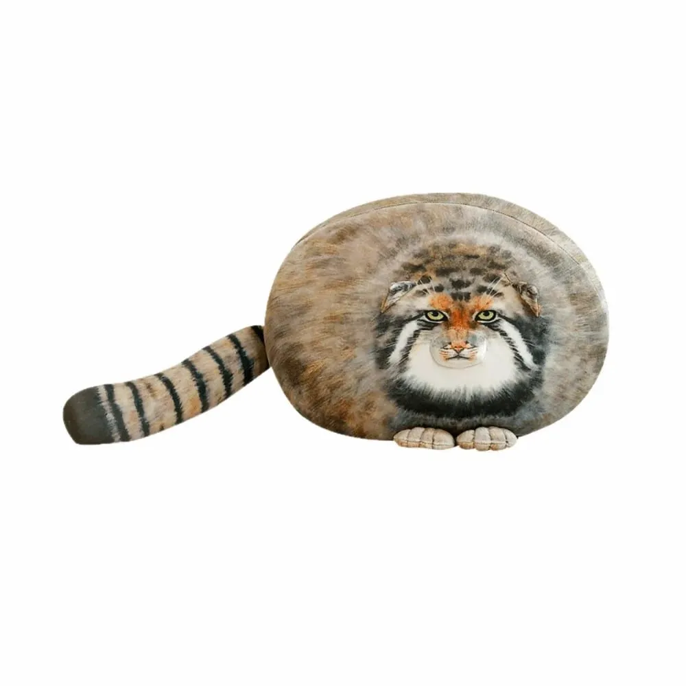 Fierce Looking Super Soft Cat Lifelike Huggable Stuffed Cat Pillow Stretchy Adorable Simulation Cat Pillow Sofa Decor