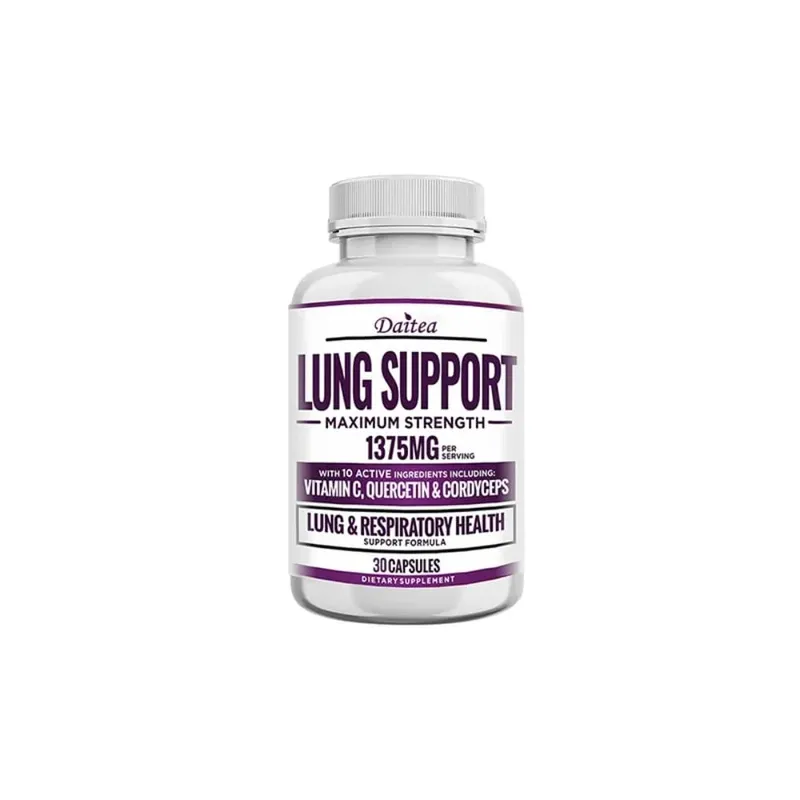 Lung Support Supplement for Lung Cleanse & Detox with Quercetin Bromelain Vitamin C & Cordyceps for Lung Respiratory Support