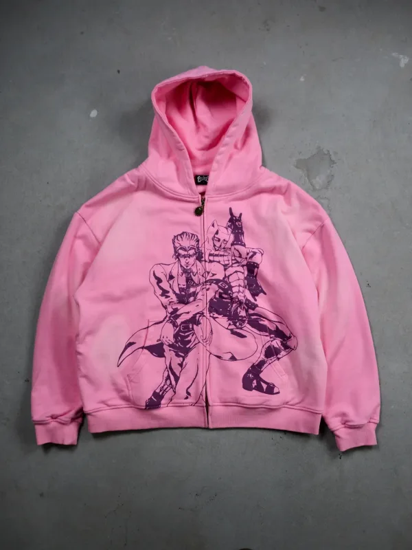 Harajuku Horror Face Hoodies Oversized Mens Womens Zipper Hoodie Hip Hop Couples Unisex Y2k Street Sweatshirt