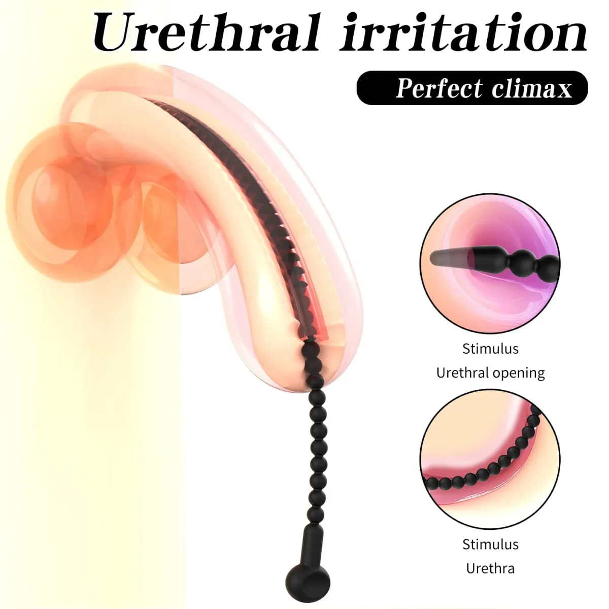 Abgestuftes Harnröhren-Dilatator-Set – 7 Größen, weicher Silikon-Penis-Soundstab für Männer, wiederverwendbarer Sound-Trainer, Sexspielzeug für Erwachsene