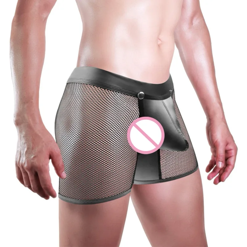 Bulge Pouch Shorts Men Fishnet Underwear Lounge Clothing All Seasons Style Average Size Fit Breathable Fabric Classic Theme