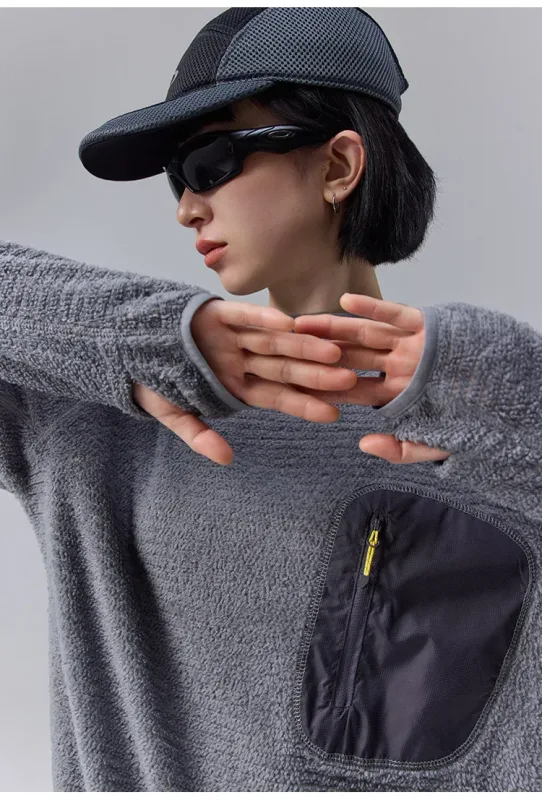Unisex THERMOLITE® All Season Thermal Hoodie 190g Ultralight Breathable Fleece Mid Layer with Thumbholes & Zip Pocket