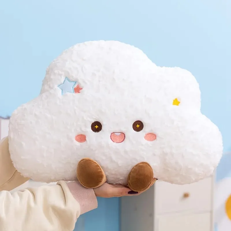 Cute Cartoon Rainbow Cloud Pillow Kawaii Stuffed Pillow Soft Filling Home Office Car Sleeping Pillow Backrest Good Gifts