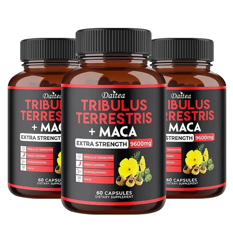 Tribulus Terrestris Capsules 7000mg with Maca Ginseng & Ashwagandha Energy Muscle Focus & Endurance Support for Men