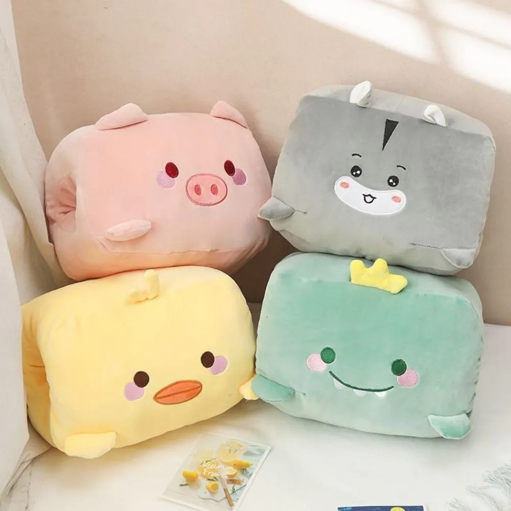 Creative Plush Toy Hand Warmer Plush Pillow Super Soft Keep Warm Office Nap Pillow Animal Cartoon Pillow Stuffed Toy Office