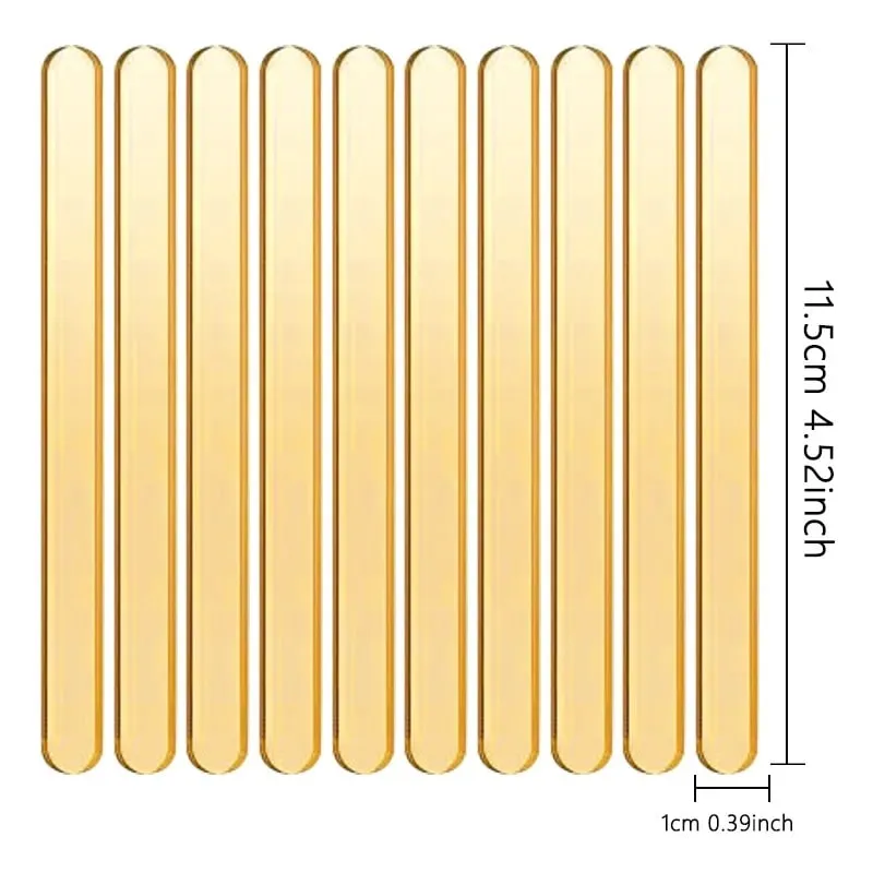 Food Grade Acrylic Ice Cream Sticks 10pcs/set Colorful Light Popsicle Stick Stirring Rod Distinguishing Labels Kitchen Tools — image 21