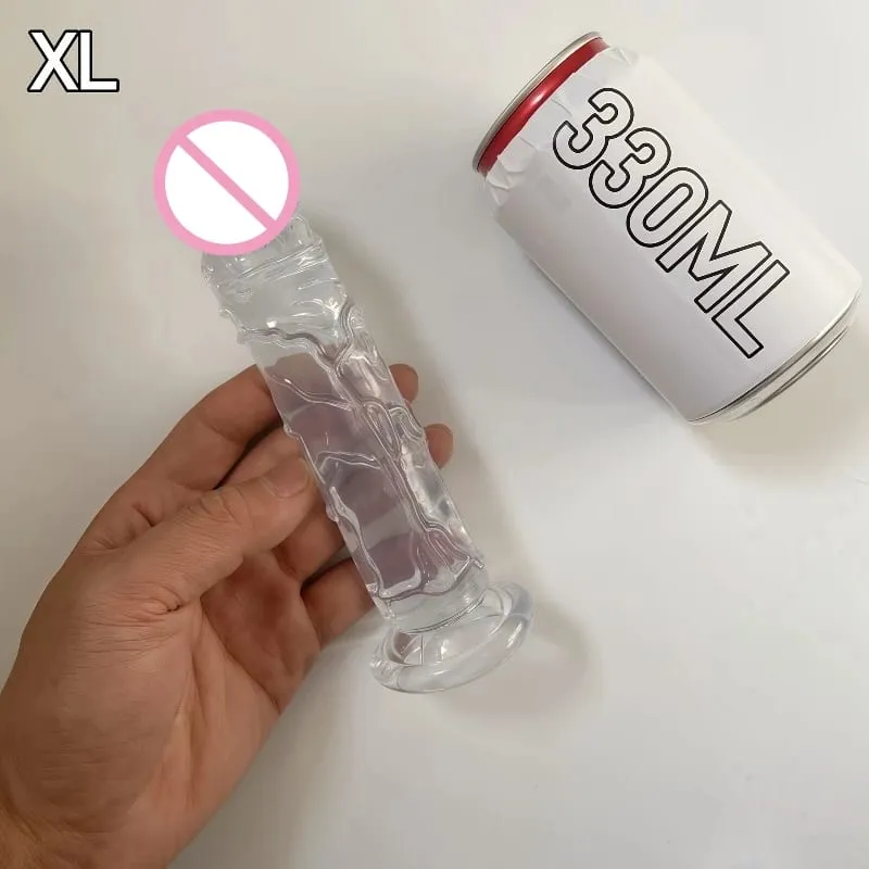 Women Realistic Anal Butt Plug Transparent Dildo Suction Cup Big Dick Soft Masturbators G Spot Big Penis Adult Sex Product 18+ — image 3