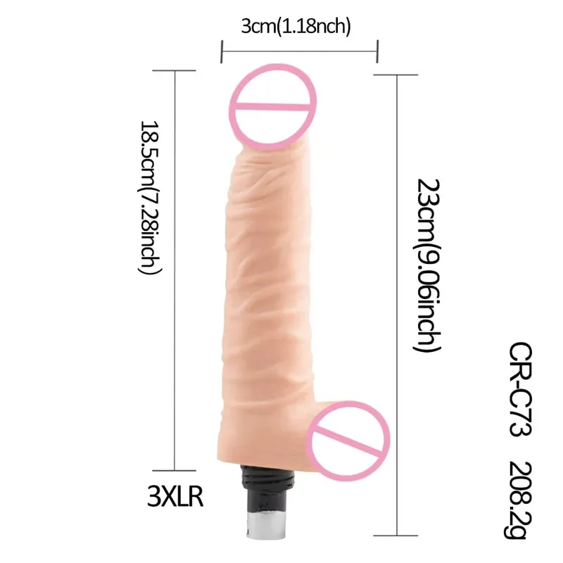 3XLR 3PRONG Attachment Dildo For Sex Machine Attachment Women and Men Sex Masturbation Love Machine Dildo Sex Toys