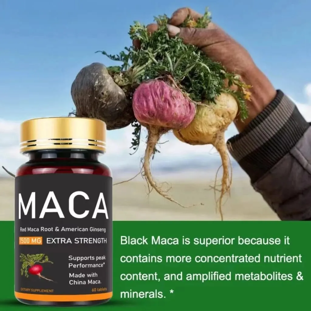 Original Ashwagandha Ginseng& Maca Tablets Male Supplement Immunity Capsules for Men
