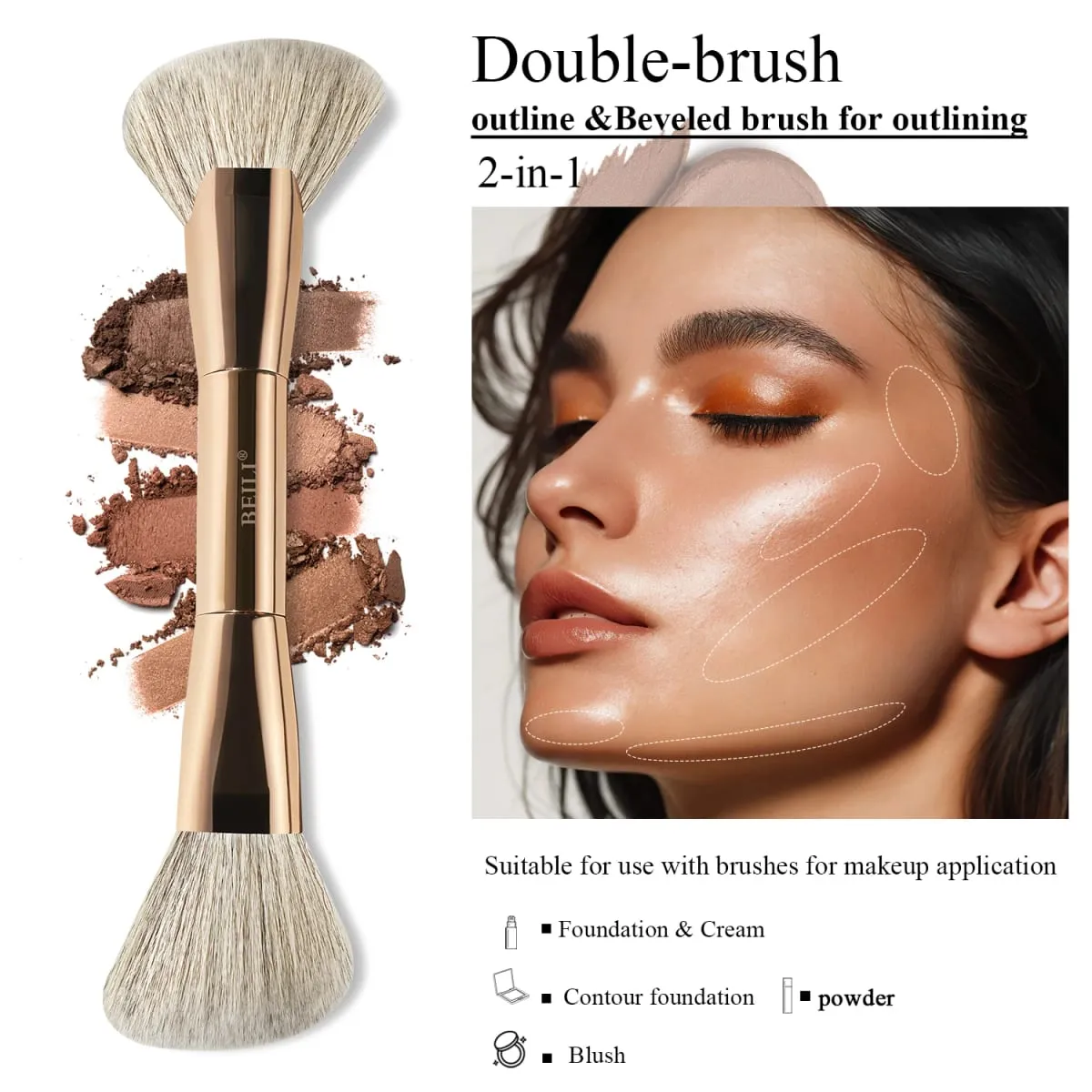 Major Sculpture Dual-ended Sculpting Brush for Makeup