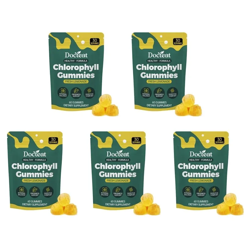 Docteat Chlorophyll Gummies Lemonade Gut Nutrition Balance with Prebiotic Inulin and Apple Fiber Digestive Wellness 60 Gummies — image 11