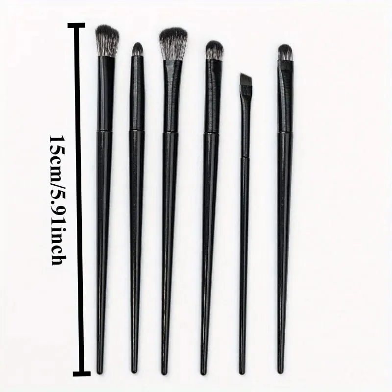 6Pcs Eye Smudge Brush Fine Soft Makeup Tool Eyeshadow Brush Set Eyeliner Brush For Blending Eyeshadow Eyeliner Ideal