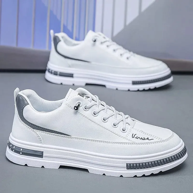 New Thick Soled Men's Casual Sports Board Shoes Fashionable Men's White Shoes Single Shoes