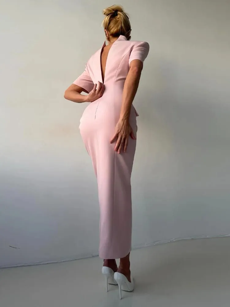 Elegant Women's Floral Print Dresses Single Breasted Slit Maxi Dresses Bodycon Party Evening Formal Gown 2026 New Outfit