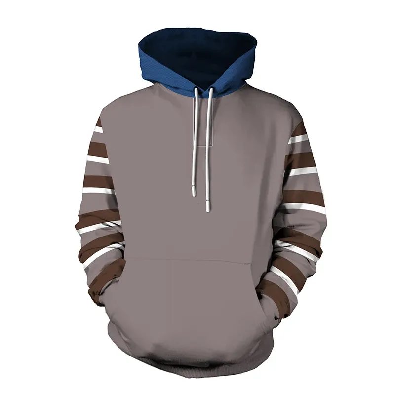 2024 mode imprimé motif rayé pull pour hommes décontracté Simple surdimensionné sweat à capuche ample Design de rue Harajuku sweat-shirt pour hommes