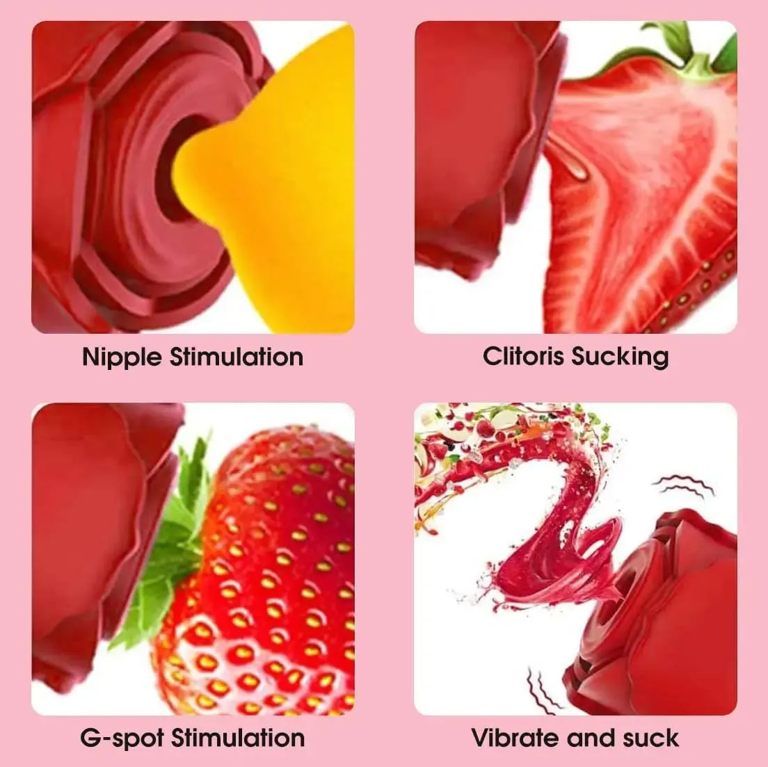 New Sucking Vibrator Rose Sex Toy 10 Irresistible Modes Clitoral Sucker Nipple Stimulation Toy Female Vibrator Couple Sex Toy