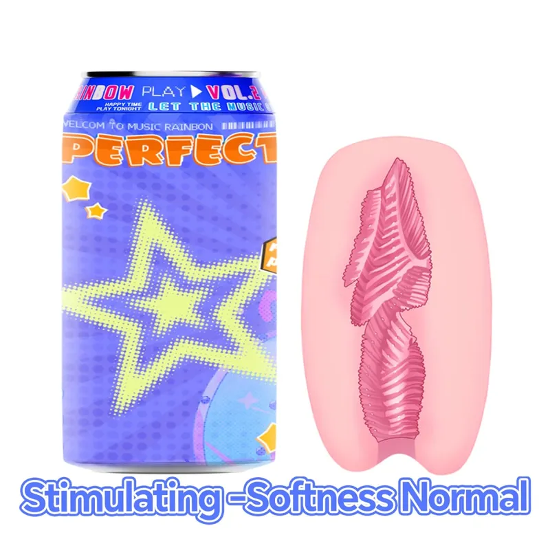 YUU Sexspielzeug für Männer, versteckter Masturbationsbecher in Dosen, VER.2, weiche STPE-künstliche Taschenmuschi-Masturbatoren für Männer, Onahole, 7 Farben
