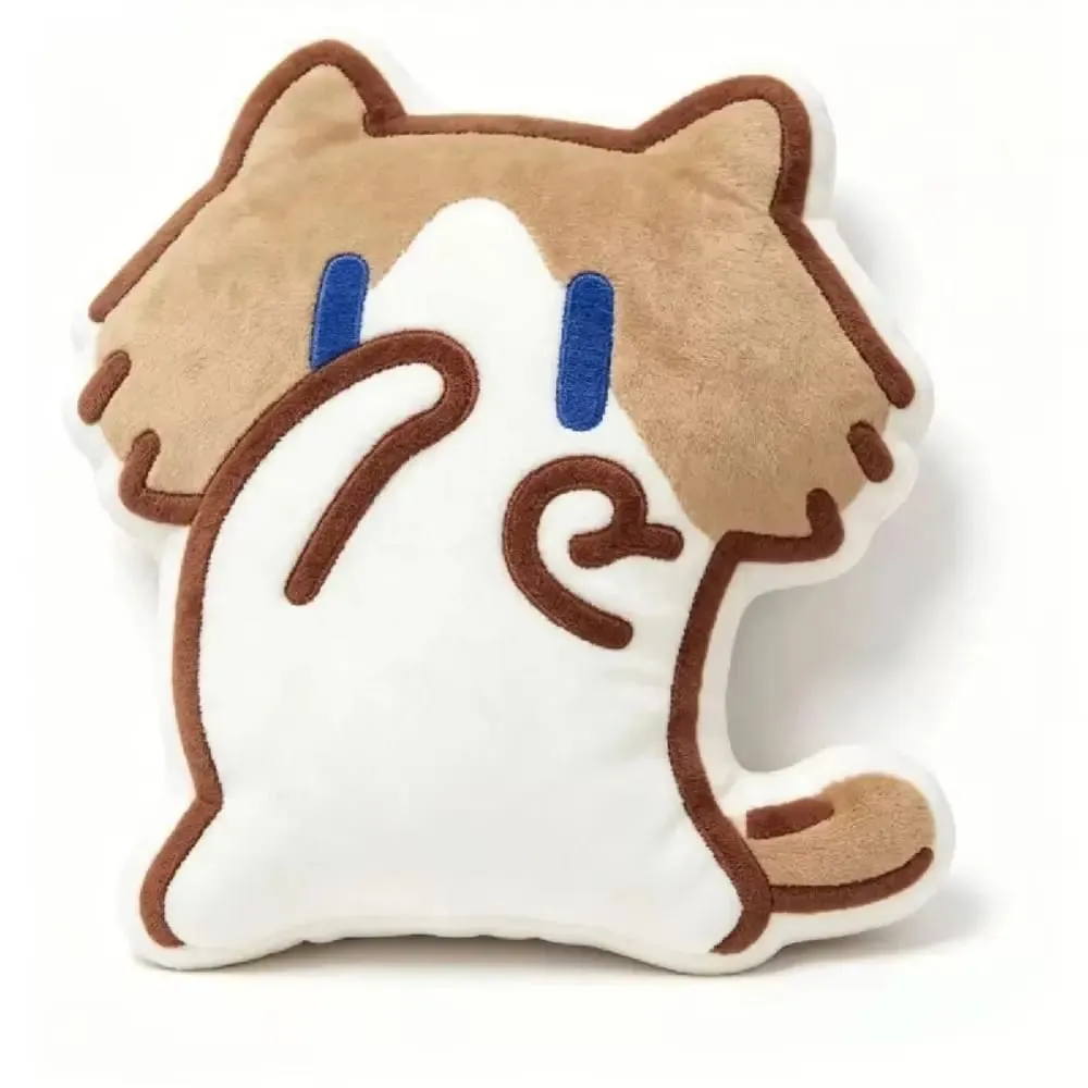 Cute Soft Monthly Salary Cat Plush Sofa Decor Home Ornament Cat Plush Throw Pillow Cartoon Cushion Cat Stuffed Pillow