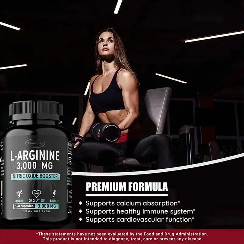 L-Arginina 3000 mg - Wspomaga wzrost mięśni Funkcja naczyń Zwiększa energię Poprawia wytrzymałość i wspomaga krążenie krwi — image 5