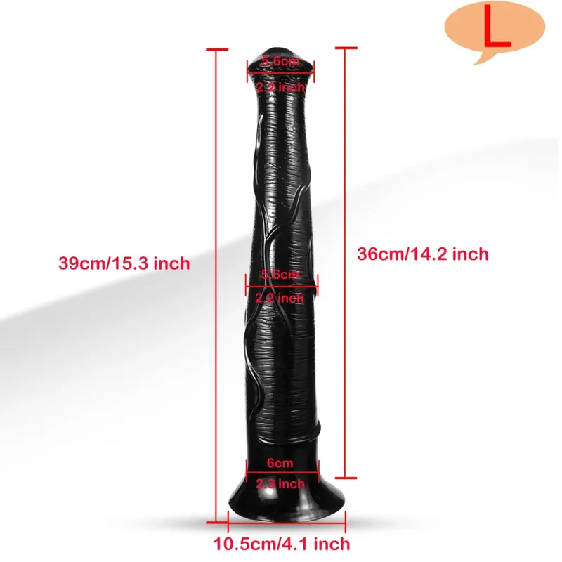 Extra Long Anal Plug Horse Dildos for Masturbating Vagina Anal Massager G-Spot Stimulator Butt Plug Adult Sex Toys for Women Men