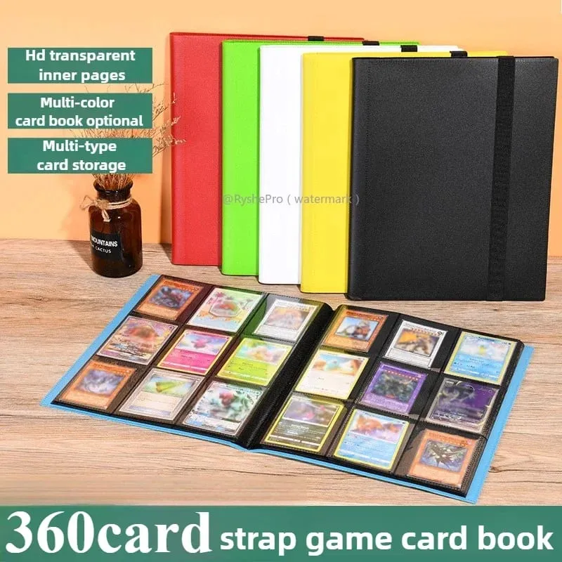 Card Binder with 9 Pocket Trading Card Album Display Binder 360 Side Loading Pocket Holder for TCG Yugioh MTG Game Card Book