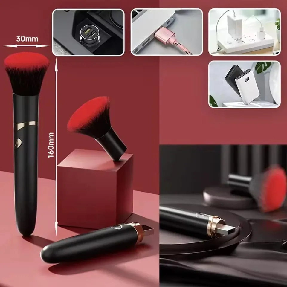 Makeup Brush Vibrator for Women Powerful Vibrating Nipple Clitoral Stimulator 7 Speed AV Wand Sex Toys for Couples Adults 18+