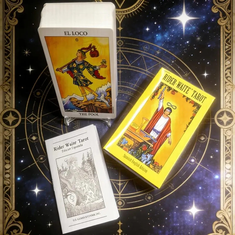 78pcs The Rider Tarot Deck with Instruction Booklet Essential for Tarot Beginners & Expert Readers English-Spanish