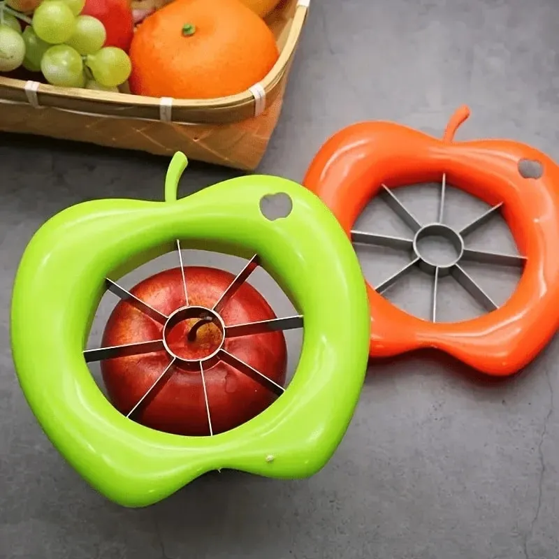 1pc Stainless Steel Apple Slicer - Manual Square Blade Kitchen & Dining Tool Ideal for Outdoor/Camping Outdoor kitchenware
