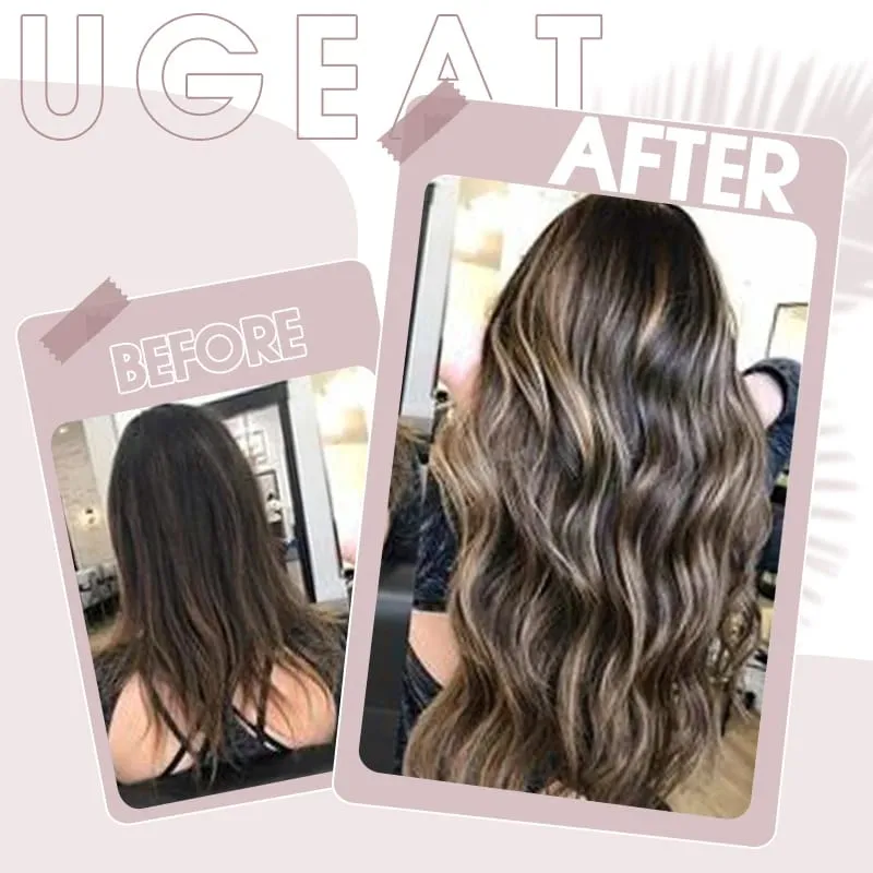 Ugeat FLAT TIP ต่อผมมนุษย์ผม Pre-Bonded Hair Extensions 14-24 "Keratin FLAT Human Hair balayage สีผม 1g/1 S