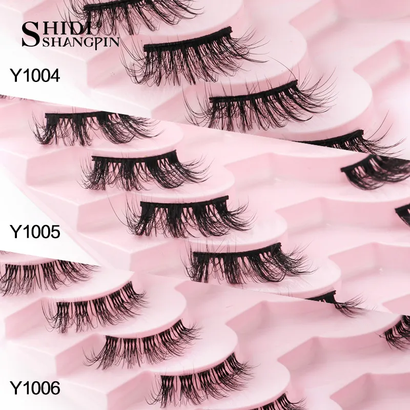 Half Lashes Cat Eye Lashes 3D Natural Winged End Eye Elongated Lashes Fox Eye Lashes Faux Mink Lashes Makeup