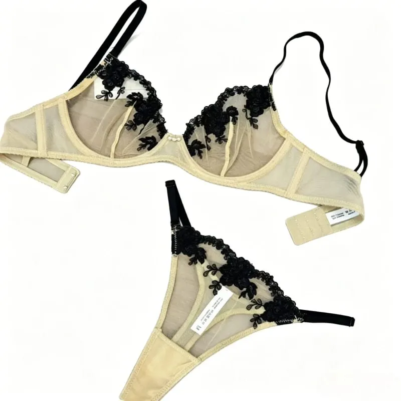 Vender Como Bolos Quentes Conjunto Sutiã Calcinha Renda Ultra Fina Bordada Mulher Push Up Sem Costura Confortável Roupa Íntima