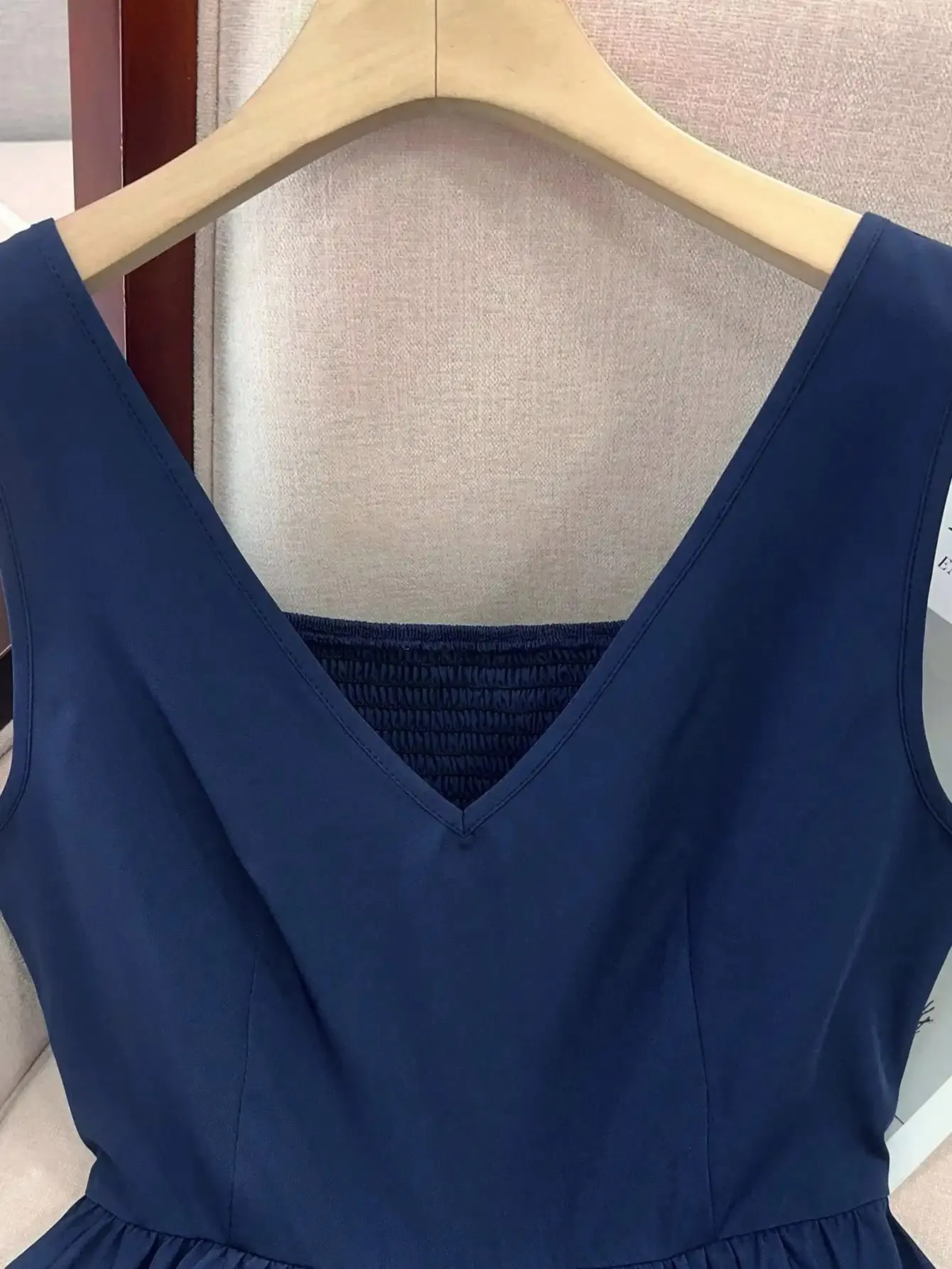 Slim-fit Cami with Ruched Back & Thick Straps Ruffled Hem Stretch Gathered Design for All Body Types