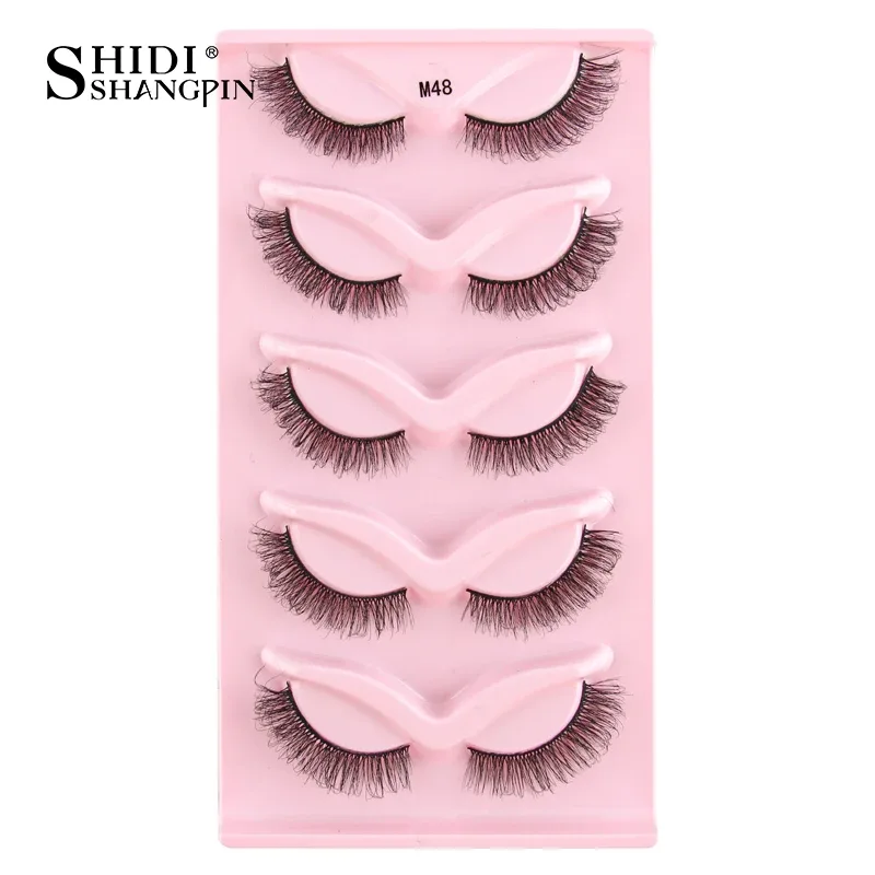 Half Lashes Cat Eye Lashes 3D Natural Winged End Eye Elongated Lashes Fox Eye Lashes Faux Mink Lashes Makeup