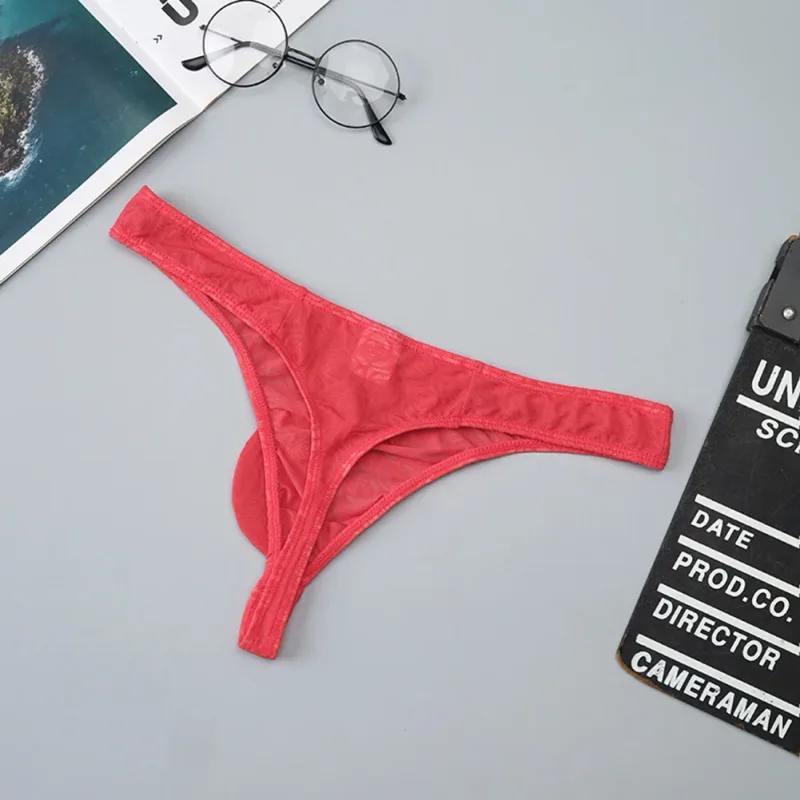 Homens rendas jacquard g-string roupa interior alta elástico grande bolsa tanga calcinha sexy gays erótico t-back cuecas