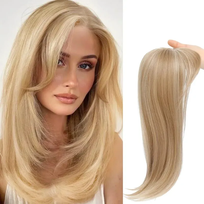 Synthetic Striaght Hair Toppers with Bangs for Women Natural Hairpieces Adding Hair Volume Topper Hair Extensions 18''/10'' — image 11