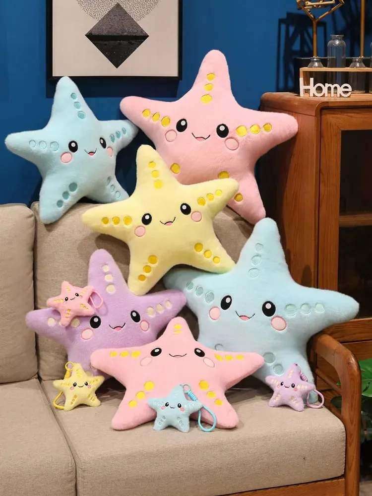 12/43cm Starfish Star Plush Pillow Stuffed Smiling Ocean Animal Colorful Cushion Sofa Chair Decor Present — image 8