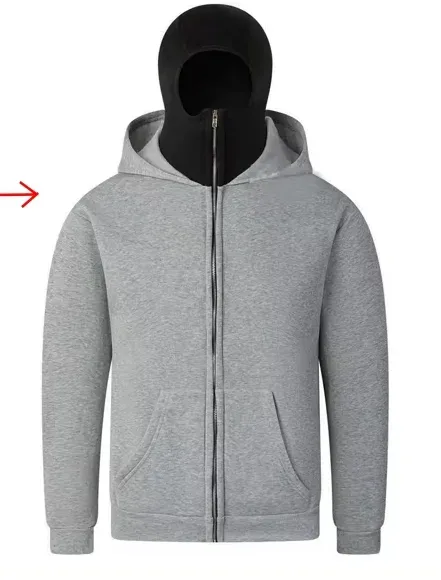 Men's and Women's Berets - Rock Style - Fall/Winter Collection - New Product - Double-Layered Hooded Sweatshirt - Zipper Jacket