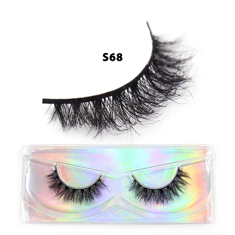 Short Natural 3D Mink Lashes Fluffy Wispy Fake Eyelashes Crisscross False Lashes Eyelash Extension Makeup — image 37