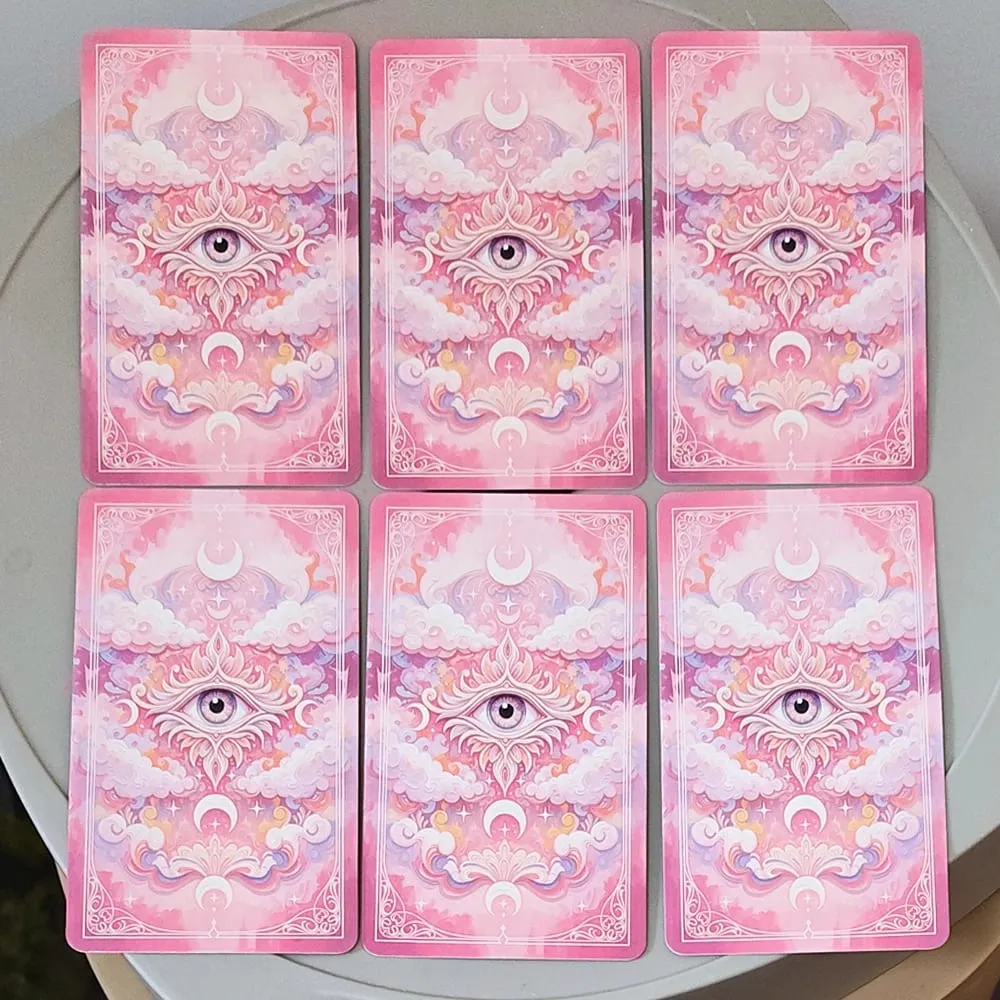 Pink Romantic Fantasy Tarot Deck in Tin Box 78-Card Full Deck with Instruction Book 11*6.2cm Spiritual Divination Oracle — image 6