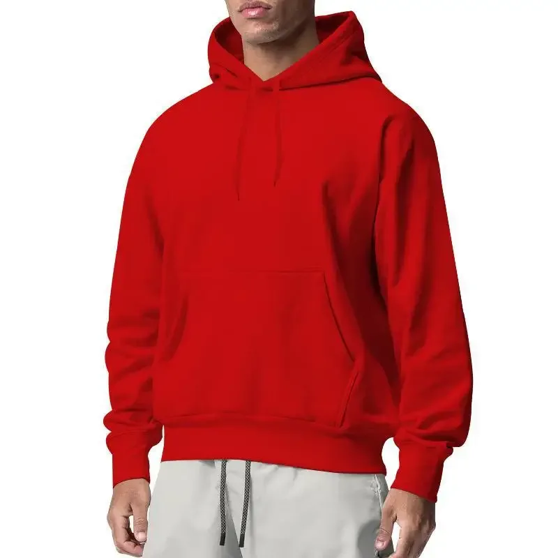 2026 New Men's Fashion Harajuku Hooded Sweatshirts Casual All-match Pullovers Male Streetwear Autumn Winter Fleece Warm Hoodies