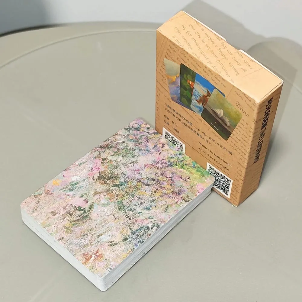 Time Lenormand Oracle Deck 38 Oil Painting Style Cards with Extra Man/Woman Cards Printed on Double-embossed Cardstock 9x6cm