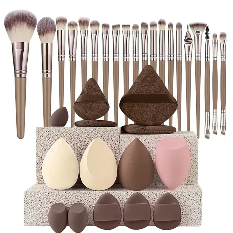 13PCS Makeup Brush Set Foundation Concealer Powder Eyeshadow Blush Brush Kabuki Blending Cosmetic Beauty Tool for Face