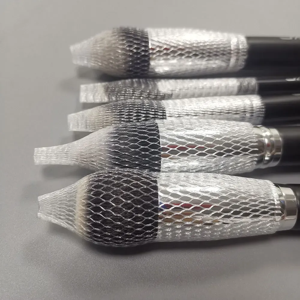 50ks štětců na make-up Síťované chrániče Kryt Krása Elastická síťovina Ochranná síťka na make-up Sady kosmetických nástrojů Síťka na štětce Kryt na pero